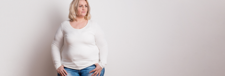 Plus size woman modeling